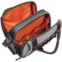 14" Tradesman Closed Top Tool Bag, Polyester, 32 Pockets, Black/Grey OCP Construction Supplies