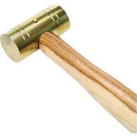 Brass Hammer with Hickory Handle, 1 lbs Head Weight, 11" L OCP Construction Supplies