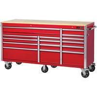 PRC7215 Armoire roulante de s&eacute;rie Pro, 15 tiroirs, 72" la x 24" p x Rouge OCP Construction Supplies