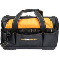 Professional 20" Tool Bag, Nylon, 33 Pockets, Black/Orange OCP Construction Supplies