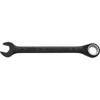 Metric Spline Combination Reversible Ratcheting Wrench, Black/Chrome Finish OCP Construction Supplies