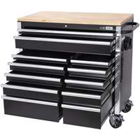 Armoire mobile de s&eacute;rie HDRC4112 HD, 12 tiroirs, 41" la x 21" p x 40-3/10" h, Noir OCP Construction Supplies