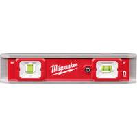 Niveau torpille &eacute;quip&eacute;e de fioles lumineuses, 9" lo, Aluminium, 2 fioles, Magn&eacute;tique OCP Construction Supplies