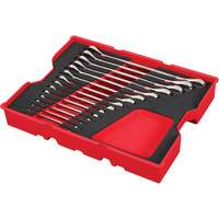 Jeu de cl&eacute;s SAE avec organisateur pour tiroirs PACKOUT, Combinaison &agrave; cliquet, 15 morceaux, Imp&eacute;rial OCP Construction Supplies