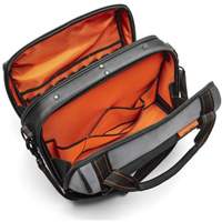 17" Tradesman Closed Top Tool Bag, Polyester, 3 Pockets, Black/Grey/Orange OCP Construction Supplies