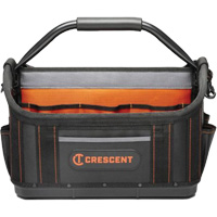 17" Tradesman Open Top Tool Bag, Polyester, 25 Pockets, Black/Orange OCP Construction Supplies