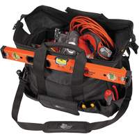 Phantom Collection 18" Contractor's Tool Bag, Ballistic Polyester, 25 Pockets, Black OCP Construction Supplies
