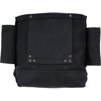 Phantom Collection Nut & Bolt Bag with 2 Sleeves, Canvas, 3 Pockets, Black OCP Construction Supplies