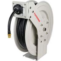 D&eacute;vidoir de tuyau &agrave; rappel automatique &agrave; bras simple de type L MAXREEL avec tuyau en caoutchouc, Air, 3/8" x 50', Tuyau simple, 250 PSI OCP Construction Supplies