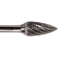Double Cut Tapered Burr, SG-5, 1/2" Dia., 1/4" Shank, 1" Depth of Cut OCP Construction Supplies