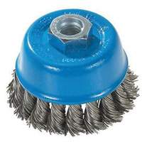 Knot-Twisted Wire Cup Brush, 3" Dia. x M10x1.25 Arbor OCP Construction Supplies