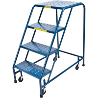 Escabeau roulant, 4 marches, Largeur de la marche 18", Hauteur de la plateforme 37", Acier OCP Construction Supplies