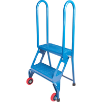 Portable Folding Ladder, 2 Steps, Perforated, 20" High OCP Construction Supplies