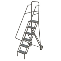 Rolling Ladder, 6 Steps, Serrated, 66" High OCP Construction Supplies