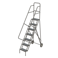 Rolling Ladder, 7 Steps, Serrated, 70" High OCP Construction Supplies
