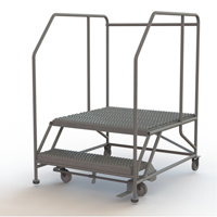 Plateforme de travail mobile, Acier, 2 Marches, 20" ha, 36" p, 36" Marche, Stri&eacute; OCP Construction Supplies