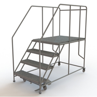 Plateforme de travail mobile, Acier, 4 Marches, 40" ha, 48" p, 36" Marche, Stri&eacute; OCP Construction Supplies