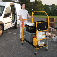 nsemble d'&eacute;chafaudage &agrave; montant de s&eacute;curit&eacute; & tablette pour outils de 4' Jobsite Series, Cadre Acier, 49-1/2" p x 57-3/4" h OCP Construction Supplies