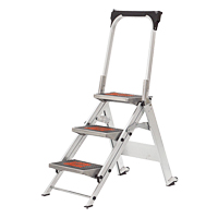 Safety Stepladder with Bar & Tray, 2.2', Aluminum, 300 lbs. Capacity, Type 1A OCP Construction Supplies