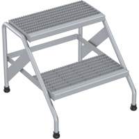 Aluminum Step Stand, 2 Step(s), 22-13/16" W x 24-9/16" L x 20" H, 500 lbs. Capacity OCP Construction Supplies