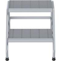 Aluminum Step Stand, 2 Step(s), 22-13/16" W x 24-9/16" L x 20" H, 500 lbs. Capacity OCP Construction Supplies