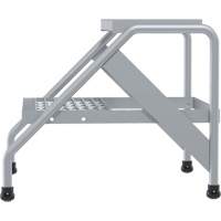 Aluminum Step Stand, 2 Step(s), 22-13/16" W x 24-9/16" L x 20" H, 500 lbs. Capacity OCP Construction Supplies