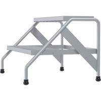 Aluminum Step Stand, 2 Step(s), 32-13/16" W x 24-9/16" L x 20" H, 500 lbs. Capacity OCP Construction Supplies