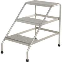 Aluminum Step Stand, 3 Step(s), 22-13/16" W x 34-9/16" L x 30" H, 500 lbs. Capacity OCP Construction Supplies