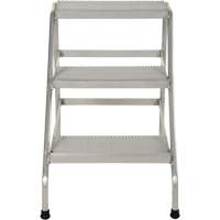 Aluminum Step Stand, 3 Step(s), 22-13/16" W x 34-9/16" L x 30" H, 500 lbs. Capacity OCP Construction Supplies