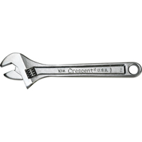 Crescent Adjustable Wrenches, 6" L, 15/16" Max Width, Chrome OCP Construction Supplies