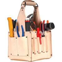 Electrical & Maintenance Tool Pouches, Leather, 17 Pockets, Beige OCP Construction Supplies