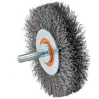 Mounted Crimped Wire Wheel, 4" Dia., 0.0118" Fill OCP Construction Supplies