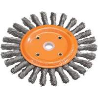 Knot-Twisted Wire Bench Wheel, 6" Dia., 0.0118" Fill, 5/8" Arbor, Steel OCP Construction Supplies