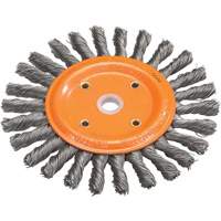 Knot-Twisted Wire Bench Wheel, 8" Dia., 0.0118" Fill, 5/8" Arbor, Steel OCP Construction Supplies