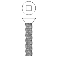 Flat Head Machine Screws, #6-32 x 3/4" L, Zinc Plated OCP Construction Supplies