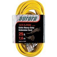 Cordon rallonge en vinyle avec indicateur lumineux, Ext&eacute;rieur, SJTOW, AWG 12/3, 15 A, 25' OCP Construction Supplies
