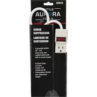 Surge Suppressor, 6 Outlets, 200 J, 1875 W, 3' Cord OCP Construction Supplies