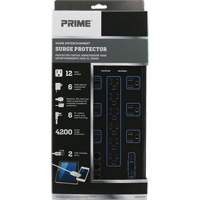 USB Charging Surge Protectors, 12 Outlets, 4200 J, 1875 W, 6' Cord OCP Construction Supplies