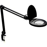 Adjustable Magnifier Lamp, 5 Diopter, LED Light, 47" Arm, C-Clamp, Black OCP Construction Supplies