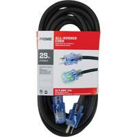 Cordon rallonge All-Rubber, Ext&eacute;rieur, SJOOW, AWG 12/3, 15 A, 25' OCP Construction Supplies