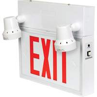 Enseigne de sortie avec &eacute;clairage de s&eacute;curit&eacute;, DEL, &agrave; piles/&agrave; raccordement fixe, 12-1/10" lo x 11" la, Anglais OCP Construction Supplies