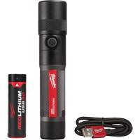 Lampe de poche 1100L &agrave; mise au point par torsion, DEL, 1100 lumens, Piles Rechargeable OCP Construction Supplies