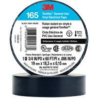 Temflex General Use Vinyl Electrical Tape 165, 19 mm (3/4") x 18 M (60'), Black, 6 mils OCP Construction Supplies