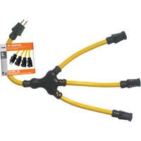Adaptateur en W, Ext&eacute;rieur, STW, AWG 12/3, 15 A, 3 prise(s), 2' OCP Construction Supplies