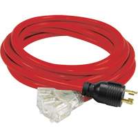 Rallonge pour g&eacute;n&eacute;ratrice avec triple fiche, STW, AWG 10, 3 prise(s), 25' OCP Construction Supplies