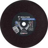 Meule &agrave; tronçonner Ripcut II pour la coupe de l'acier inoxydable sur scies fixes, 14" x 1/8", Arbre de 1", Type 1, Oxyde d'aluminium, 4400 Tr/min OCP Construction Supplies