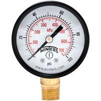 Economy Pressure Gauge, 2" , 0 - 100 psi, Bottom Mount, Analogue OCP Construction Supplies