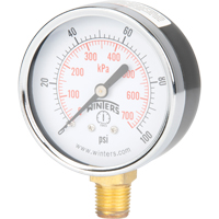 Pressure Gauge, 2-1/2" , 0 - 100 psi, Bottom Mount, Analogue OCP Construction Supplies