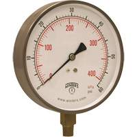 Stainless Steel Pressure Gauge, 2-1/2" , 30" Hg Vac., Bottom Mount, Liquid Filled Analogue OCP Construction Supplies
