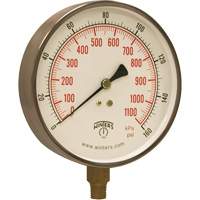 Contractor Pressure Gauge, 4-1/2" , 0 - 160 psi, Bottom Mount, Analogue OCP Construction Supplies